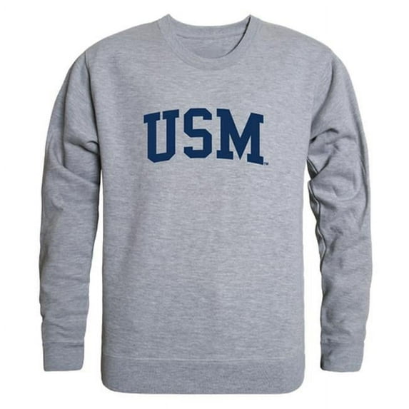 NCAA Southern Maine Huskies GameDay Crewneck T-Shirt, Heather Gray - Large