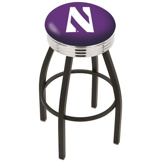 NCAA Swivel Stool by Holland Bar Stool, NU Wildcats - 25in L8B3C
