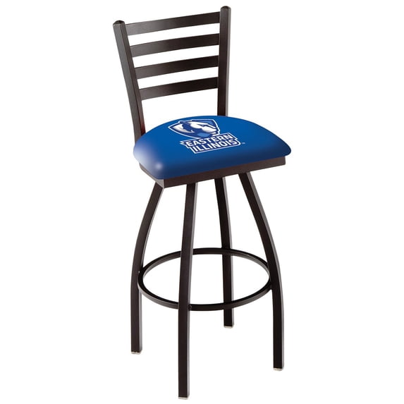 NCAA Swivel Stool with Ladder Style Back by Holland Bar Stool, 25'' - EIU Panthers