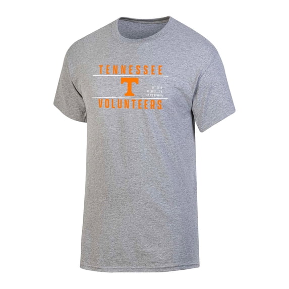 NCAA Men's Tennessee Volunteers Gray Bar Logo Crewneck Tee