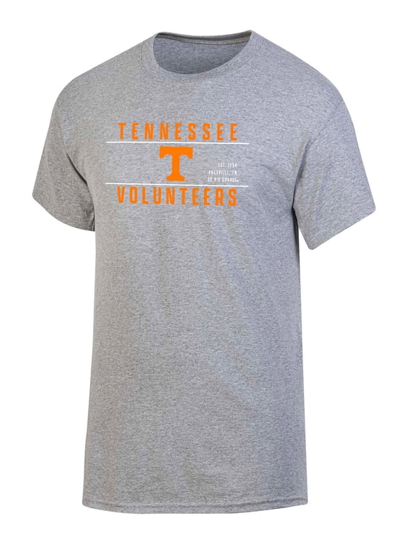 NCAA Men's Tennessee Volunteers Gray Bar Logo Crewneck Tee
