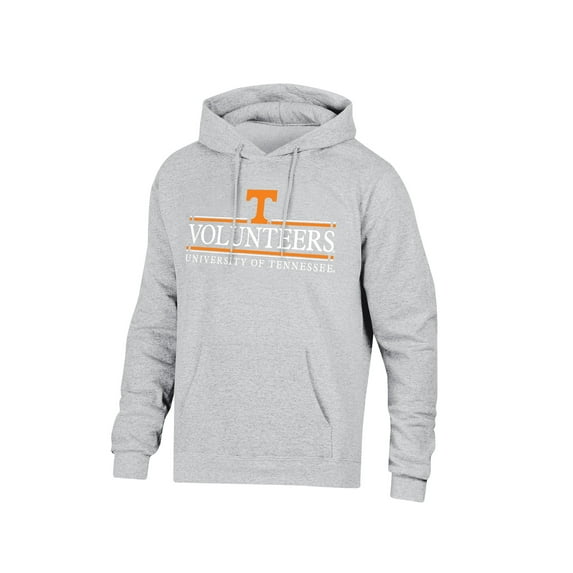 NCAA Men’s Ash Heather Team Bar Logo Fleece Hoodie Sweatshirt