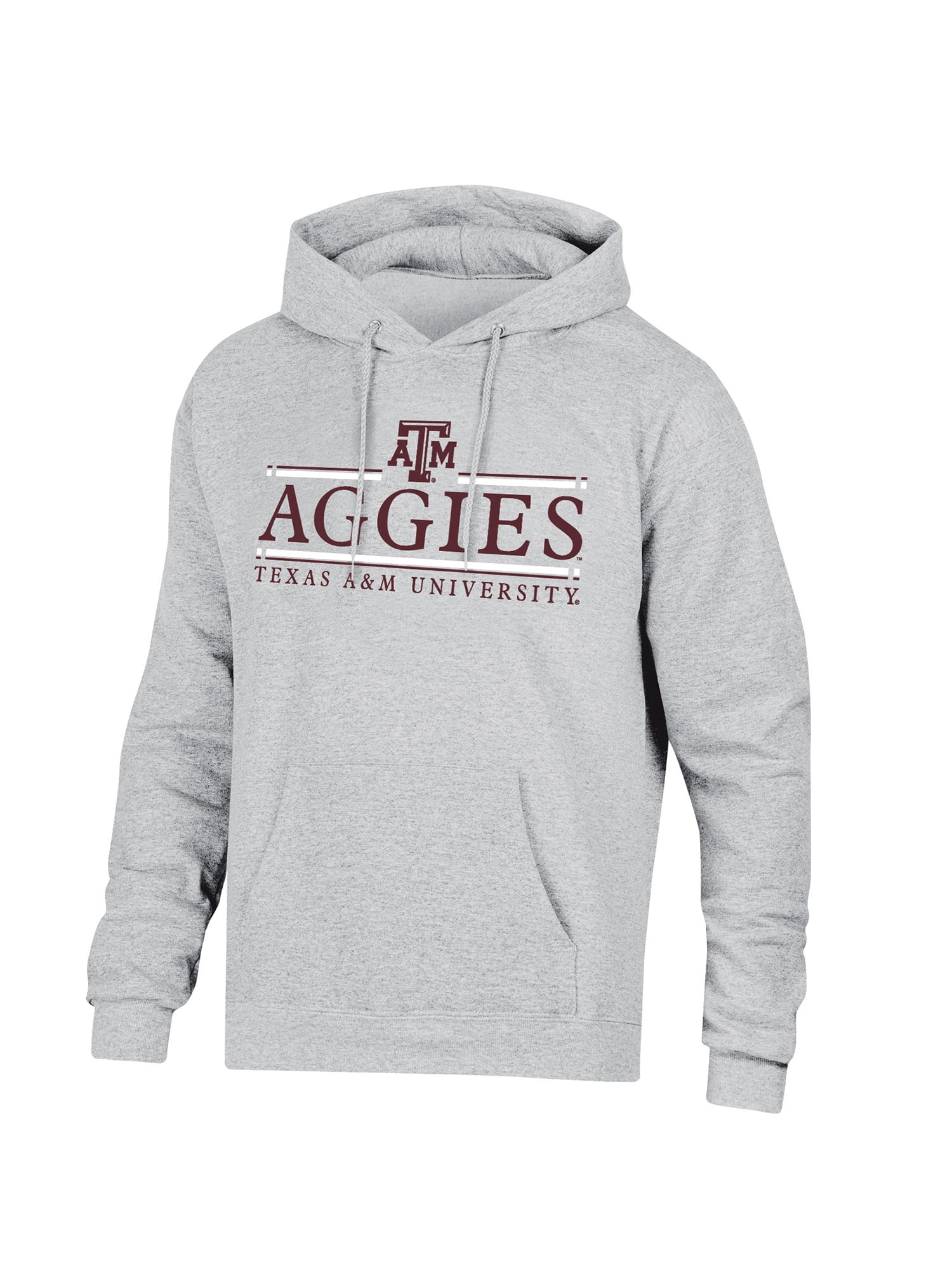 NCAA Men’s Ash Heather Team Bar Logo Fleece Hoodie Sweatshirt