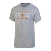 NCAA Mens Texas Longhorns Gray Bar Logo Crewneck Tee
