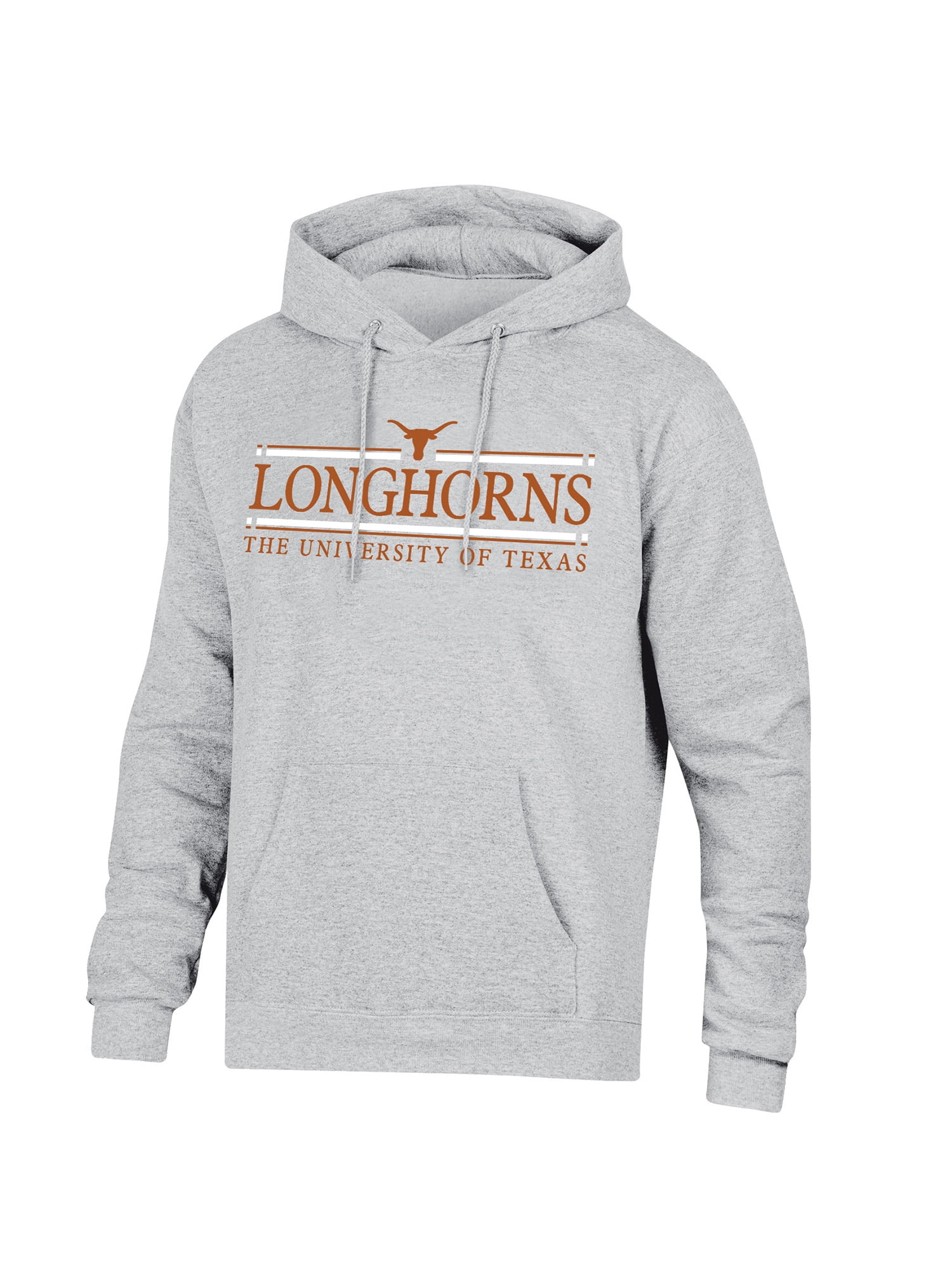 NCAA Men’s Ash Heather Team Bar Logo Fleece Hoodie Sweatshirt