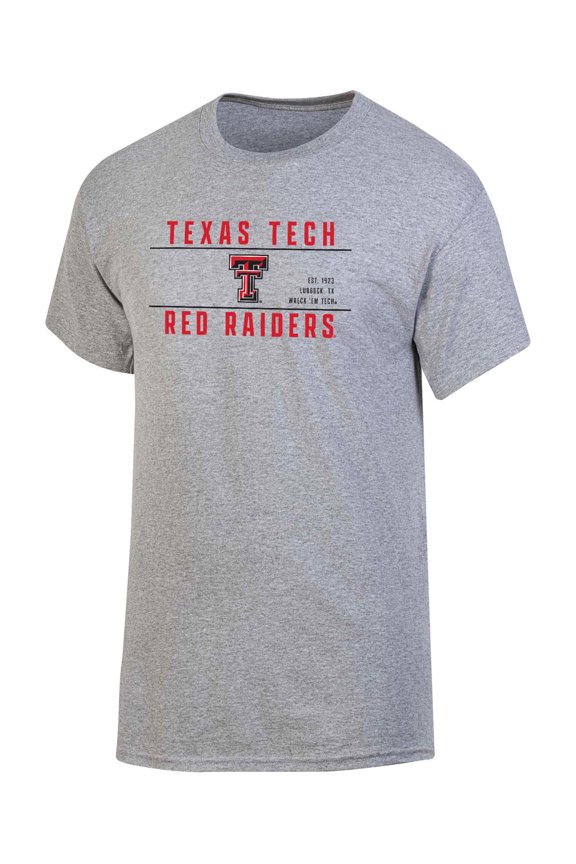 NCAA Men's Texas Tech Red Raiders Gray Bar Logo Crewneck Tee