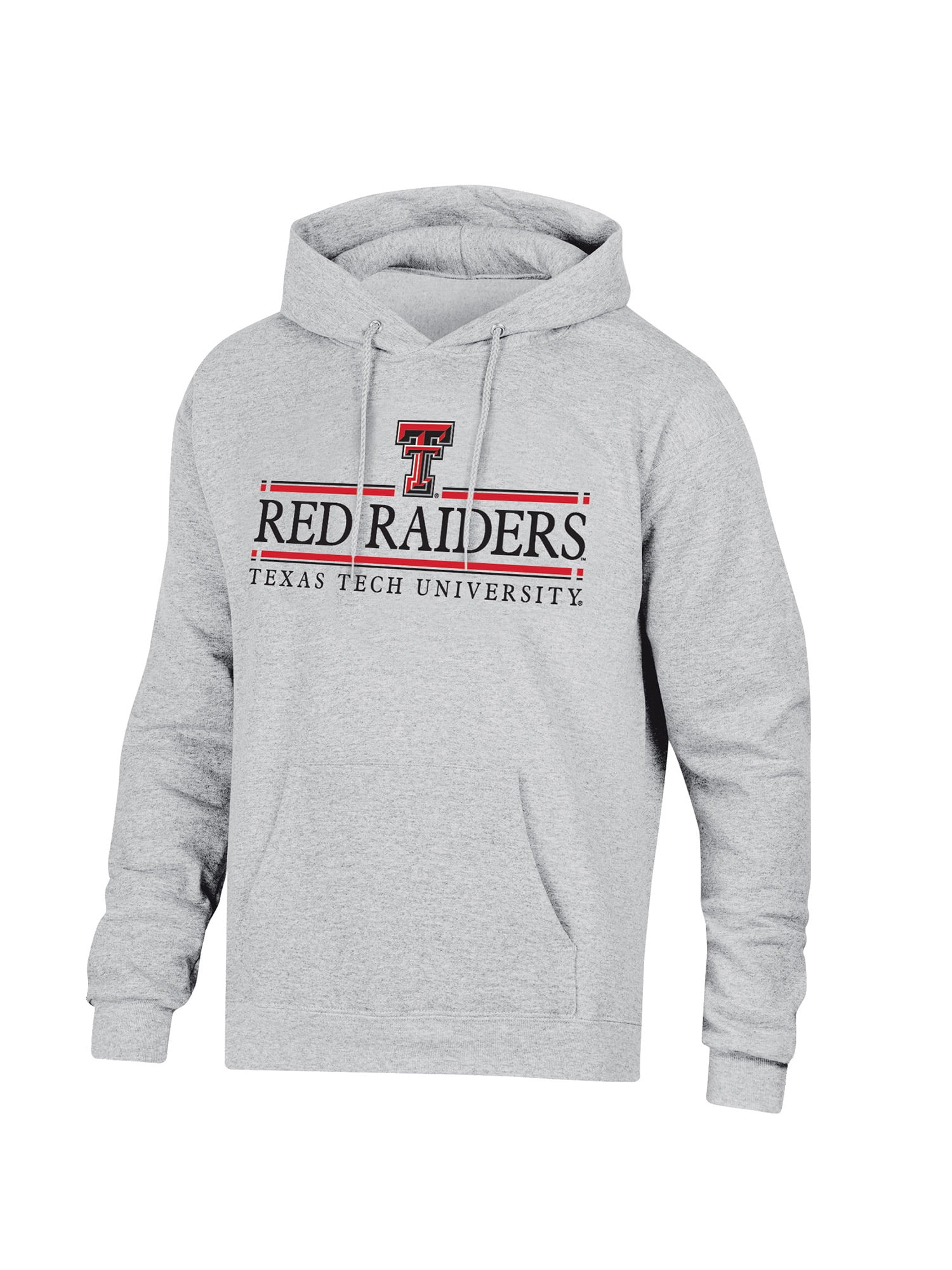 NCAA Men’s Ash Heather Team Bar Logo Fleece Hoodie Sweatshirt