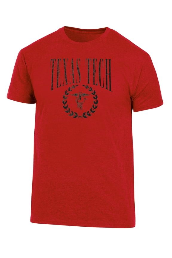 NCAA Men's Texas Tech Red Raiders Triblend Laurel Logo Tee