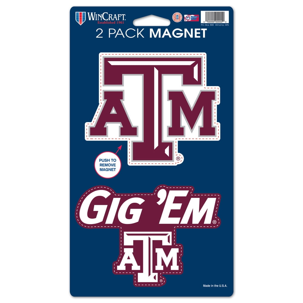 NCAA Texas A&M Slogan 2 Pack Magnet