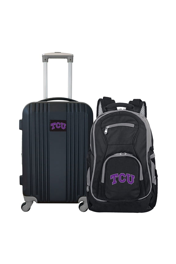 NCAA Texas Christian University Horned Frogs 2-Piece Luggage and Backpack Set