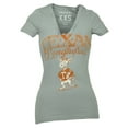 thumbnail image 1 of NCAA Texas Longhorns V Neck Distressed Tshirt Tee Gray Short Sleeve Petite XS, 1 of 1