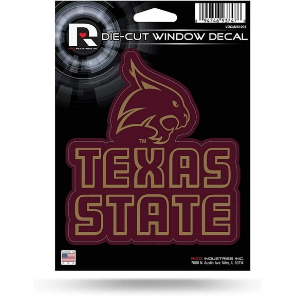 NCAA Texas State Bobcats Die Cut Vinyl Decal