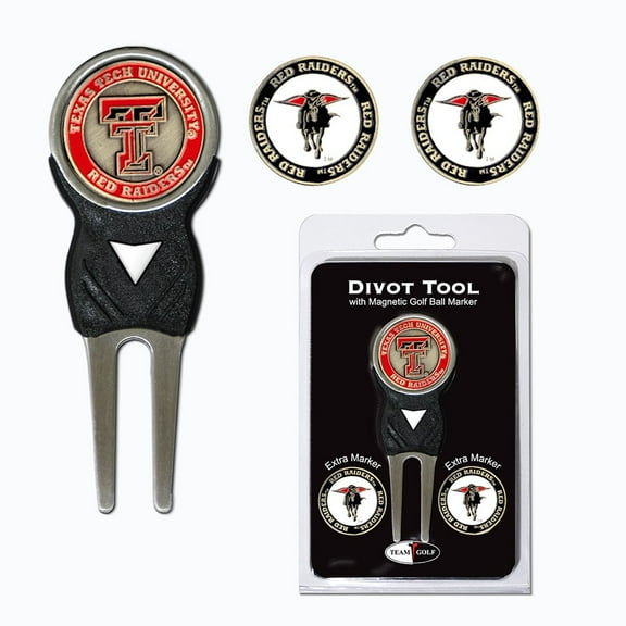 NCAA Texas Tech Red Raiders 3 Marker Signature Divot Tool Pack