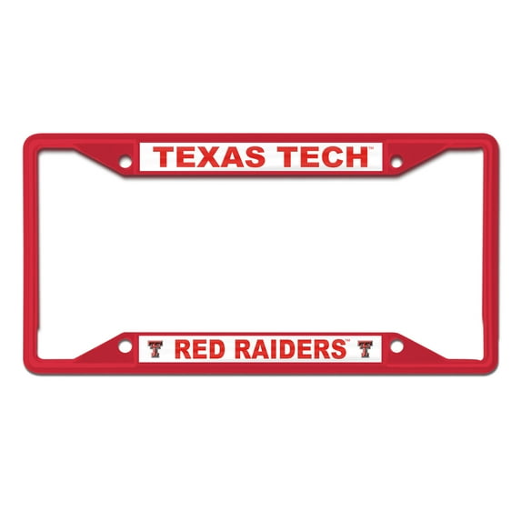 NCAA Texas Tech Team Colored Small Over Small License Plate Frame