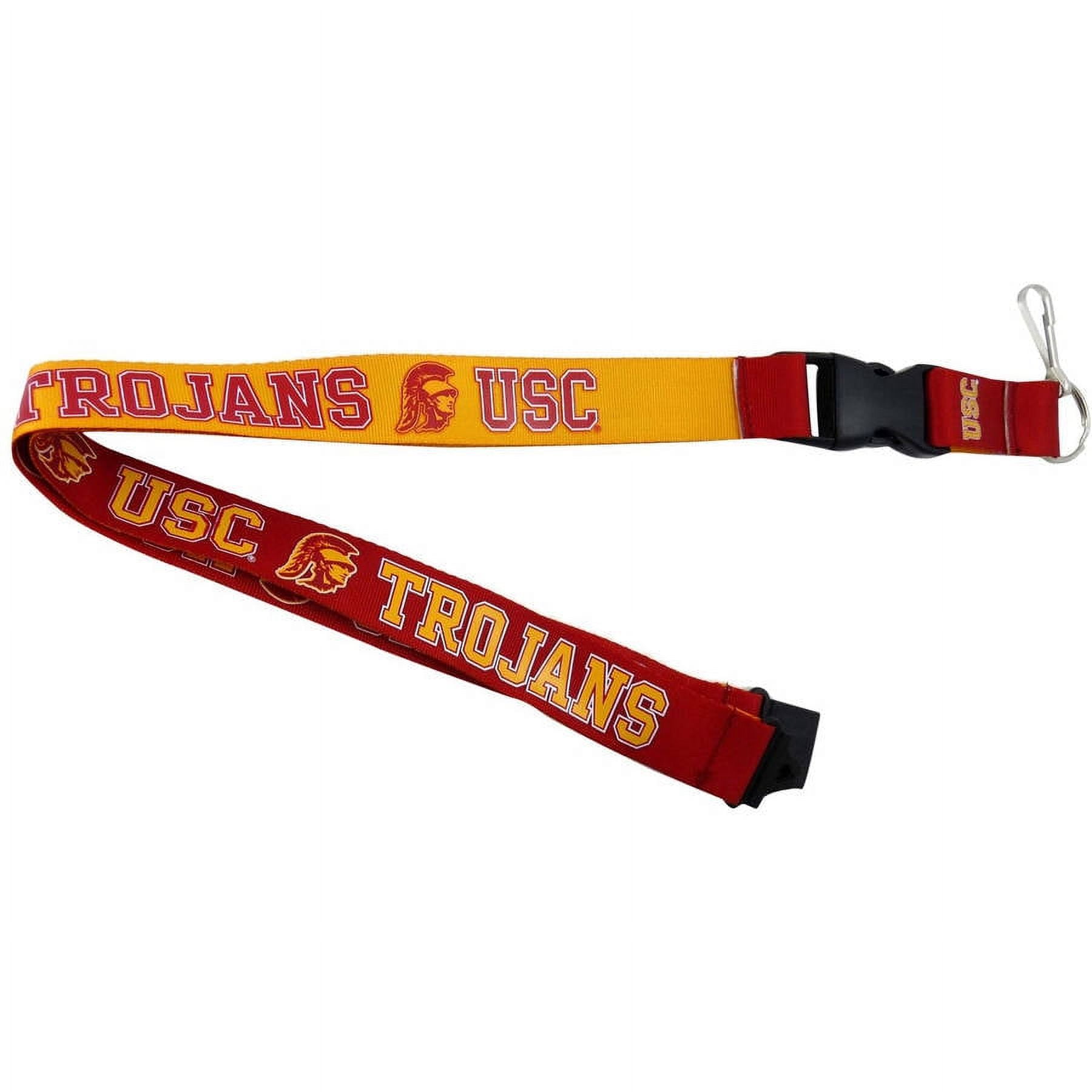 NCAA USC Trojans Team Logo Reversible Lanyard Keychain