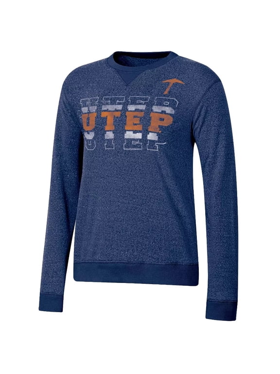 NCAA UTEP Miners Women's Crew Neck Fleece Sweatshirt in Blue, Medium (8/10)