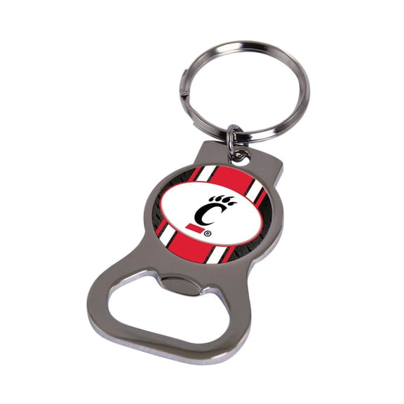 NCAA Univ. of Cincinnati Silver-tone Bottle Opener Key Ring by Rico Industries QGC6419