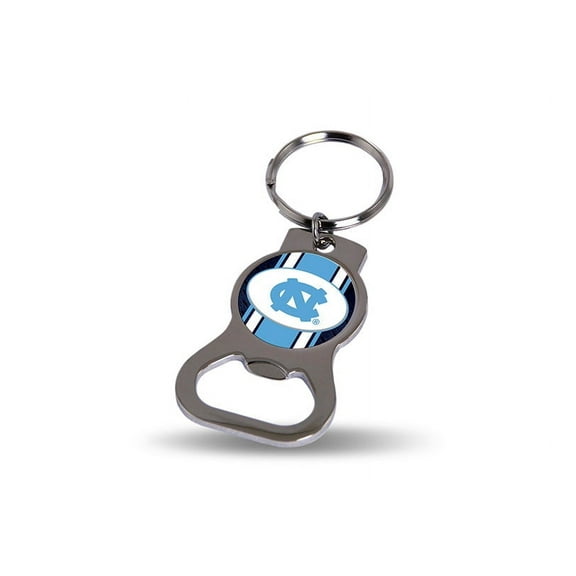 NCAA Univ. of North Carolina Silver-tone Bottle Opener Key Ring by Rico Industries QGC6435