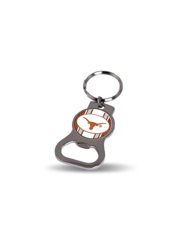 NCAA Univ. of Texas Silver-tone Bottle Opener Key Ring by Rico Industries QGC6441