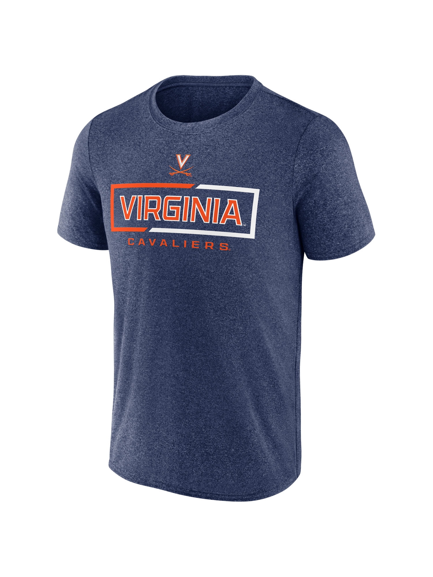 NCAA Virginia Cavaliers Men's Synthetic Navy Heather Short Sleeve T-Shirt