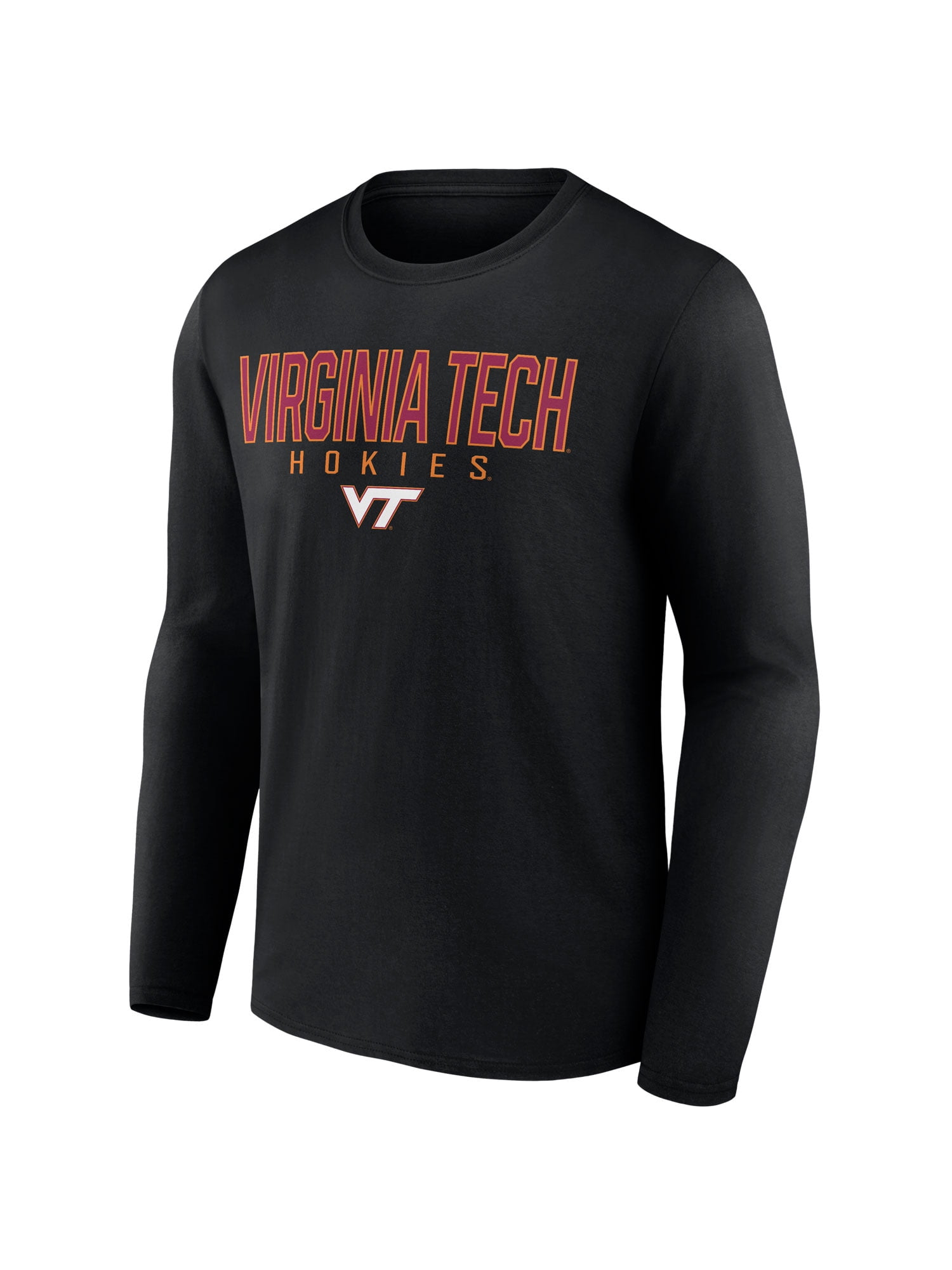 NCAA Virginia Tech Hokies Men's Cotton Black Long Sleeve T-Shirt