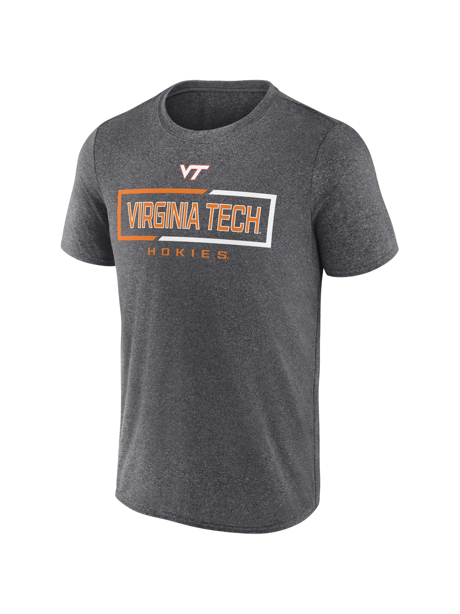 NCAA Virginia Tech Hokies Men's Synthetic Charcoal Heather Short Sleeve T-Shirt