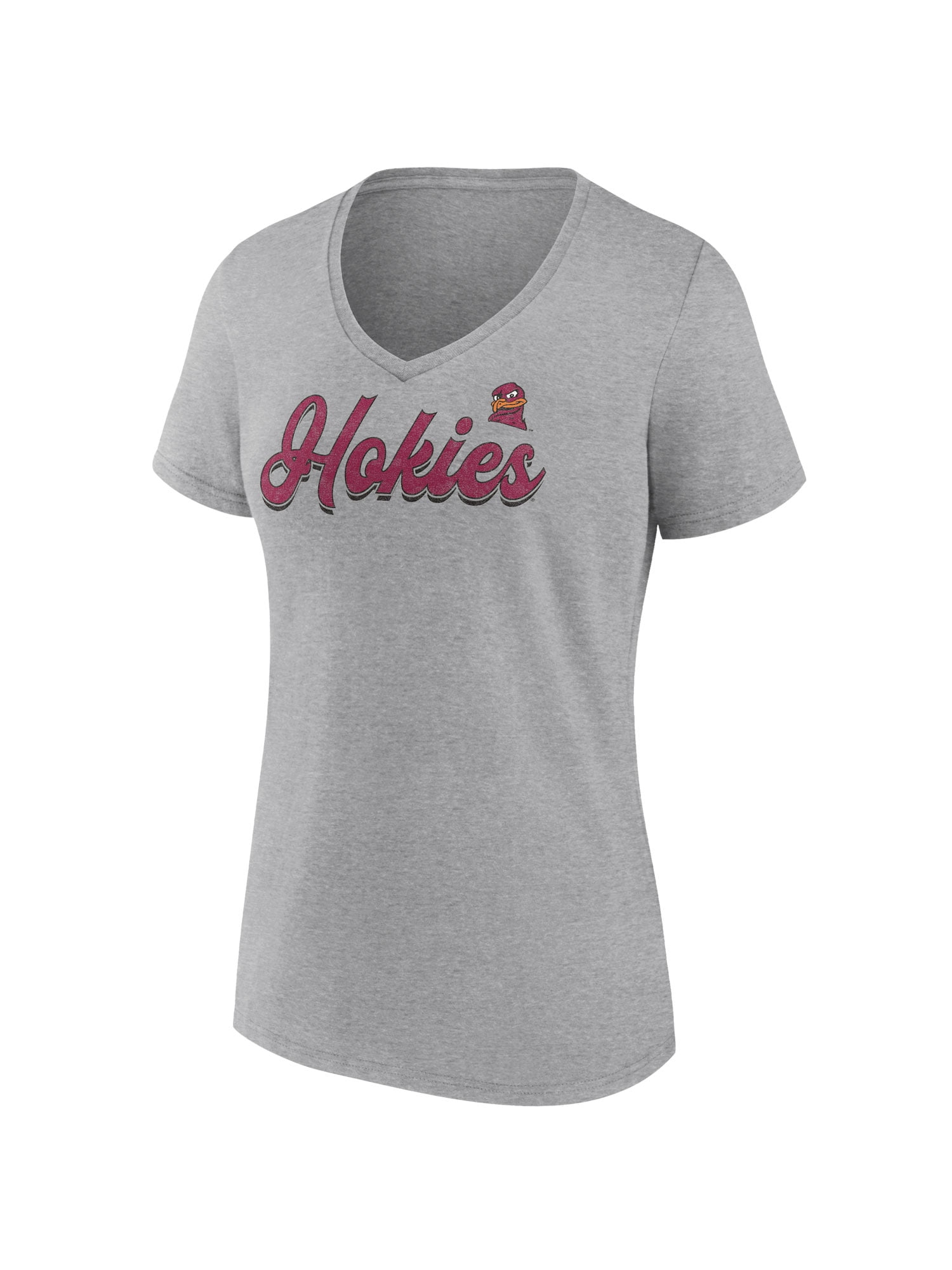 NCAA Virginia Tech Hokies Women's Cotton Gray Heather Short Sleeve T-Shirt