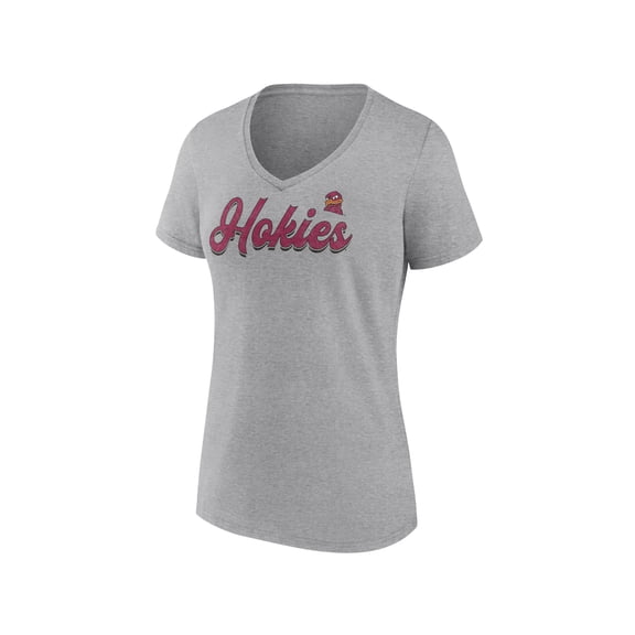 NCAA Virginia Tech Hokies Women's Cotton Gray Heather Short Sleeve T-Shirt