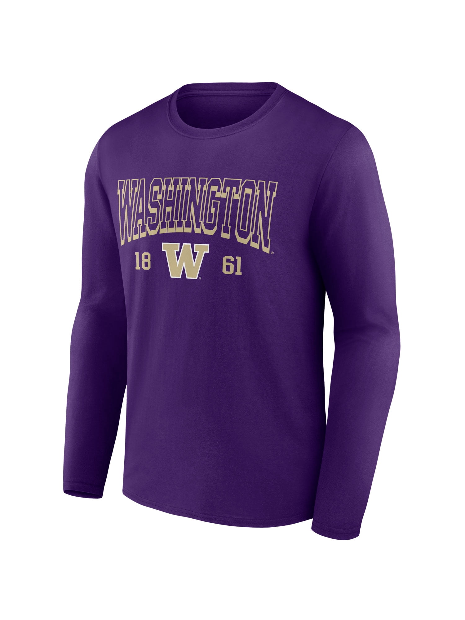 NCAA Washington Huskies Men's Cotton Purple Long Sleeve T-Shirt
