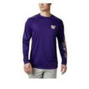 NCAA Washington Huskies Men's Terminal Tackle Long Sleeve Shirt, Medium, UW - UW Purple/Sierra Tan