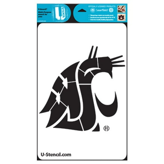 NCAA Washington State Cougars Collegiate 'WSU' Cougar Multi-Purpose Stencil