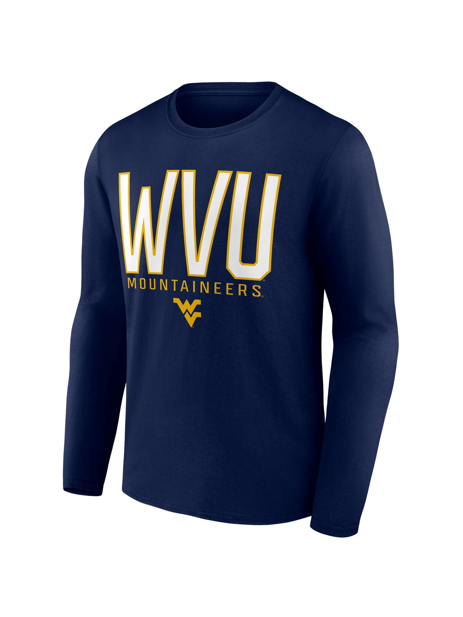 NCAA West Virginia Mountaineers Men's Cotton Navy Long Sleeve T-Shirt