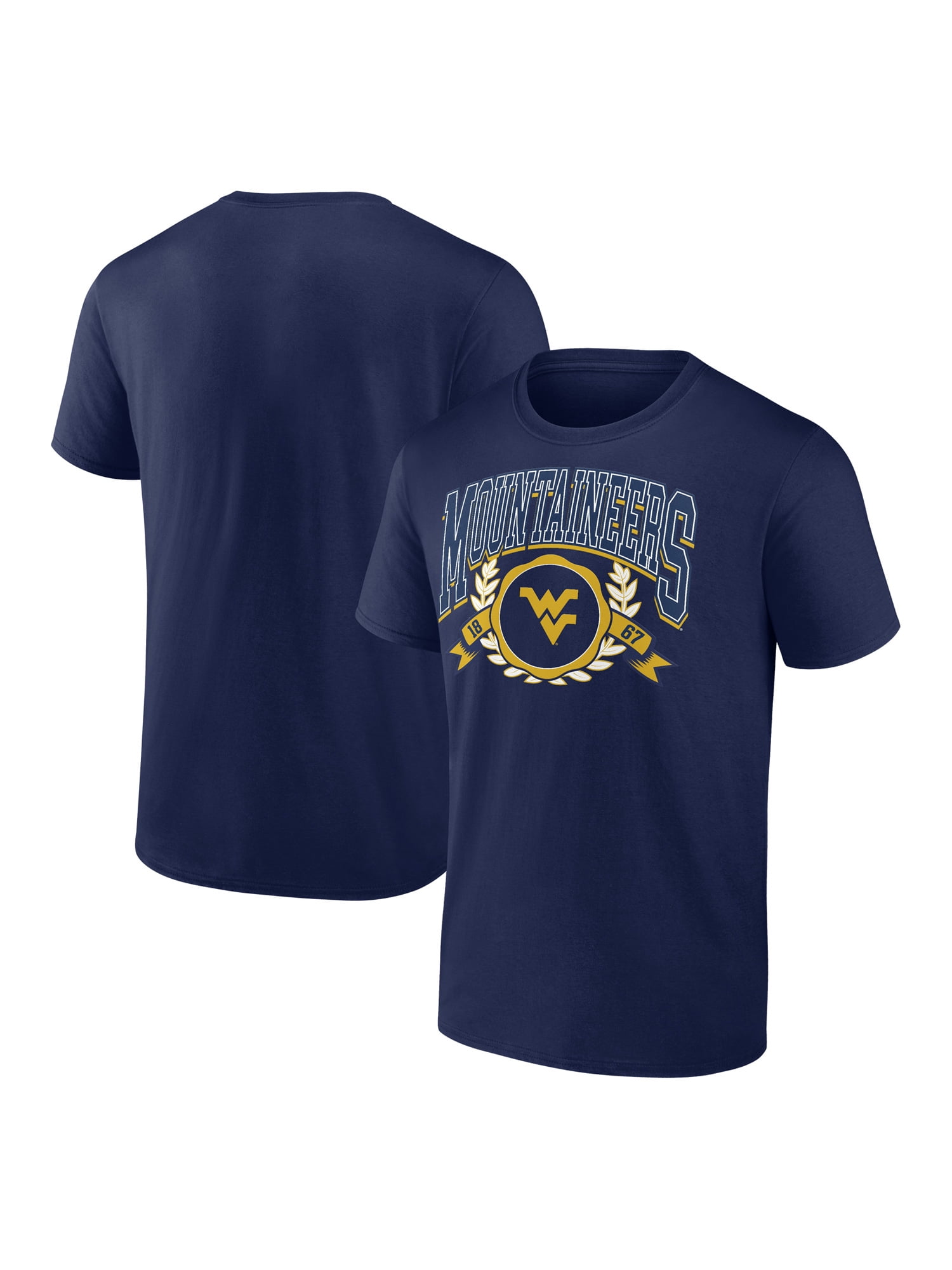 NCAA West Virginia Mountaineers Men's Cotton Navy Short Sleeve T-Shirt
