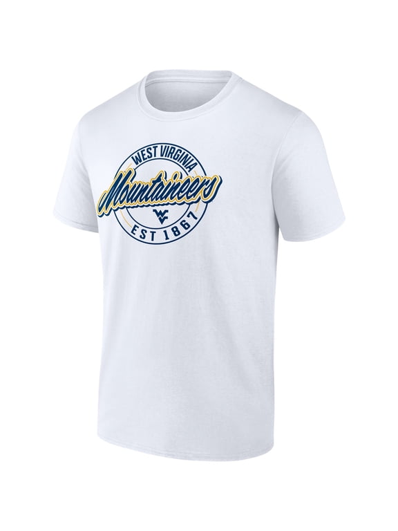 NCAA West Virginia Mountaineers Men's Cotton White Short Sleeve T-Shirt