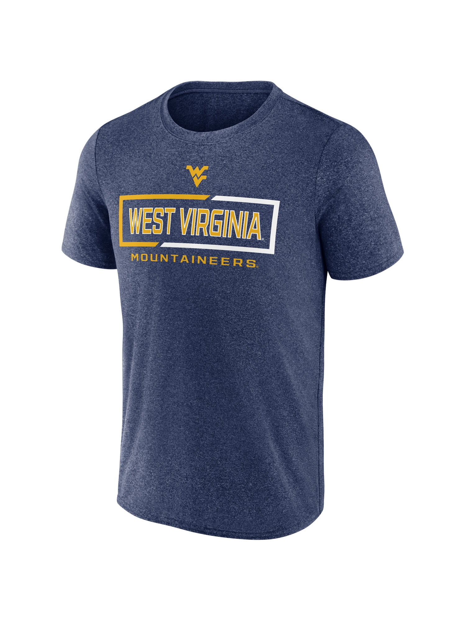 NCAA West Virginia Mountaineers Men's Synthetic Navy Heather Short Sleeve T-Shirt