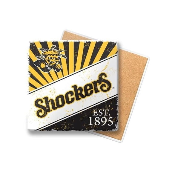 NCAA Wichita State Shockers Burst Stone Coaster