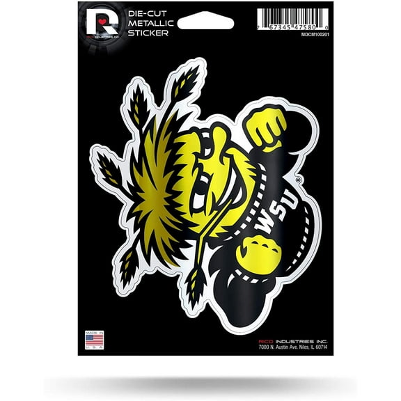 NCAA Wichita State Shockers Die Cut Metallic Sticker