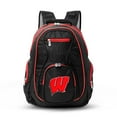thumbnail image 1 of MOJO Black Wisconsin Badgers Trim Color Laptop Backpack, 1 of 4