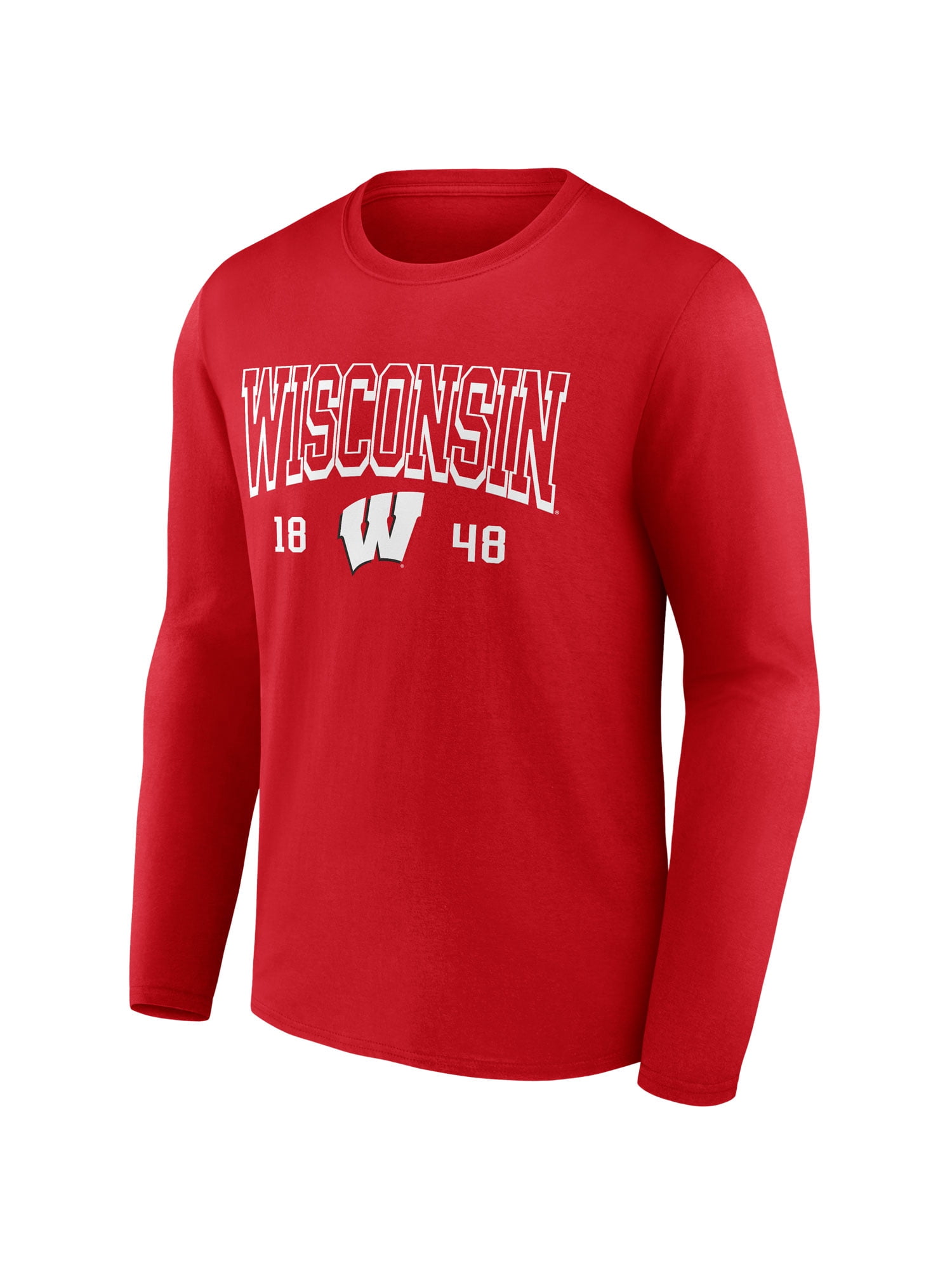 NCAA Wisconsin Badgers Men's Cotton Red Long Sleeve T-Shirt