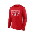 thumbnail image 1 of NCAA Wisconsin Badgers Men's Cotton Red Long Sleeve T-Shirt, 1 of 4
