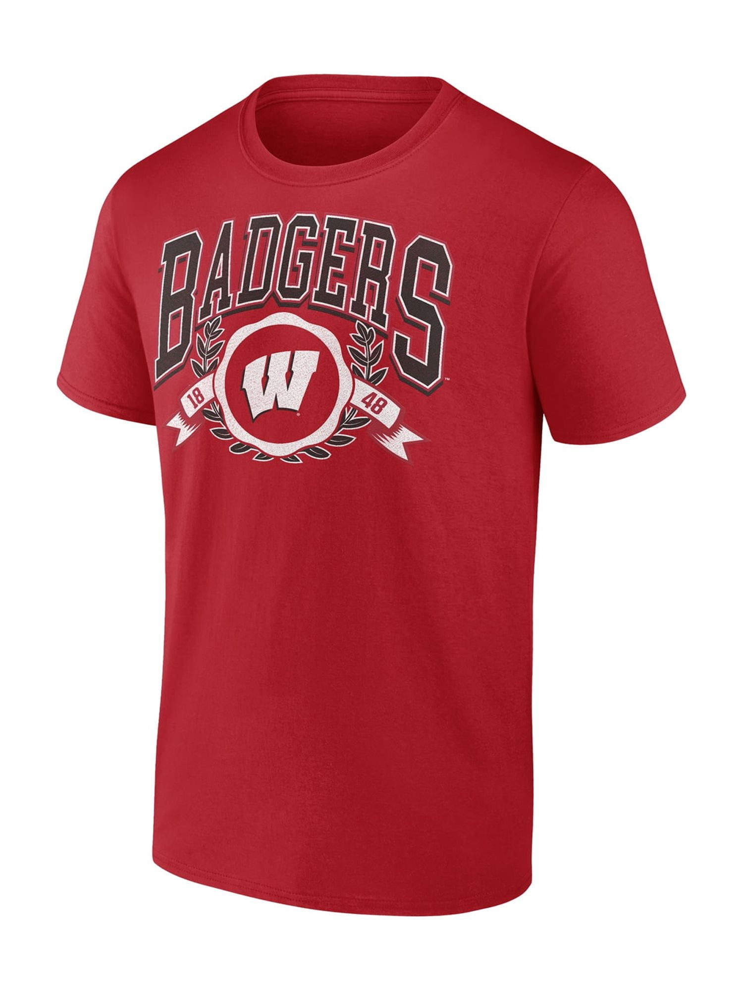 NCAA Wisconsin Badgers&nbsp; Men's Cotton Red Short Sleeve T-Shirt
