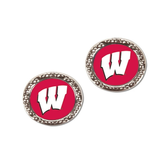 NCAA Wisconsin Prime Post Hard Insert Earring
