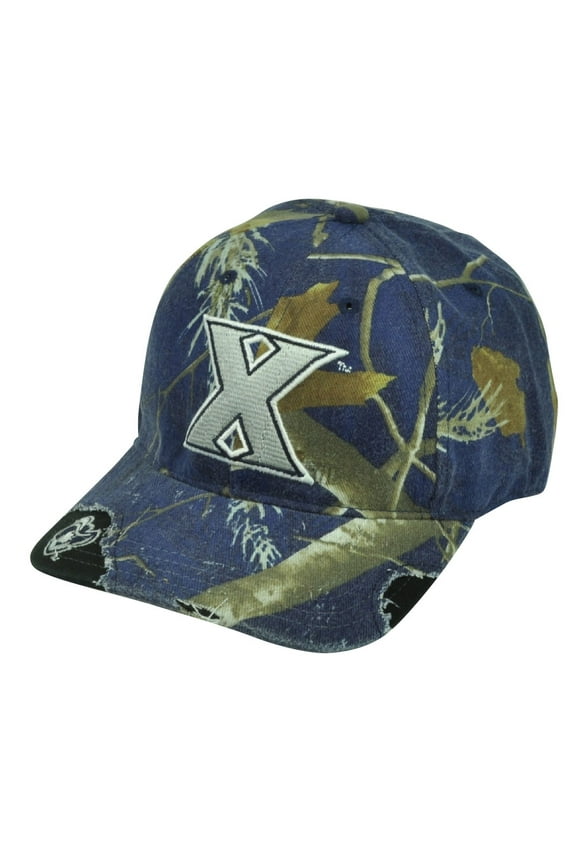 NCAA Xavier Musketeers Distressed Camouflage Camo Real Tree Sun Buckle Hat Cap