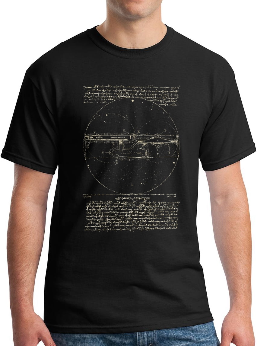 Maglietta Donna Star Trek Trekkie - NCC-1701-D Cianografia - T-Shirt In Puro Cotone Morbido, Girocollo, Vestibilità Aderente - Idea Regalo Per Fan Della Serie