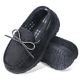 thumbnail image 1 of NCCB Boy's Moccasin Slippers Memory Foam Nonslip Indoor Outdoor shoes Black 13, 1 of 6