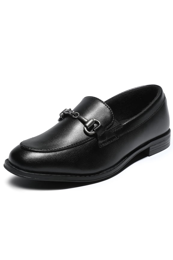 Boys Dress Shoes Kids Oxford Slip on Penny Loafers for Boys​ Black 1 Big Kid