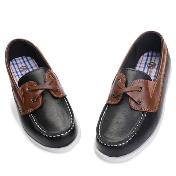 NCCB Boys Loafers Boys Dress Shoes Casual School Shoes Slip on Black Size 2