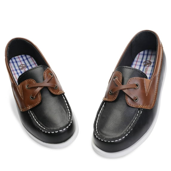 NCCB Boys Loafers Boys Dress Shoes Casual School Shoes Slip on Black Size 3