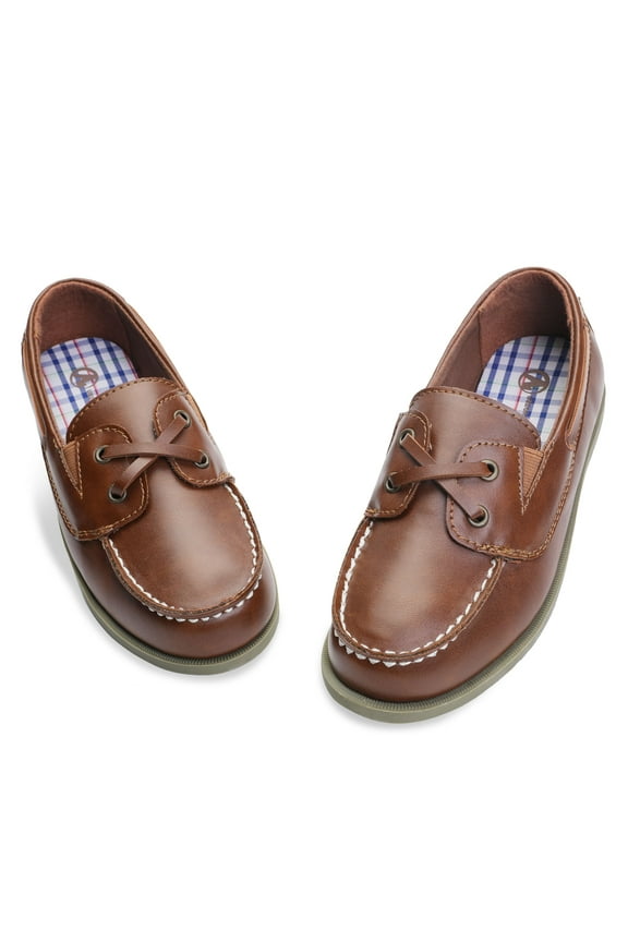 Boys Loafers Boys Dress Shoes Casual School Shoes Slip on Brown Size 2