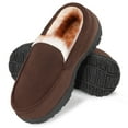 thumbnail image 1 of NCCB Boys Moccasin Slippers Girls Memory Foam House Shoes Plush Lining Non Slip Bedroom Slippers Indoor Outdoor Brown 13 Little Kid, 1 of 7